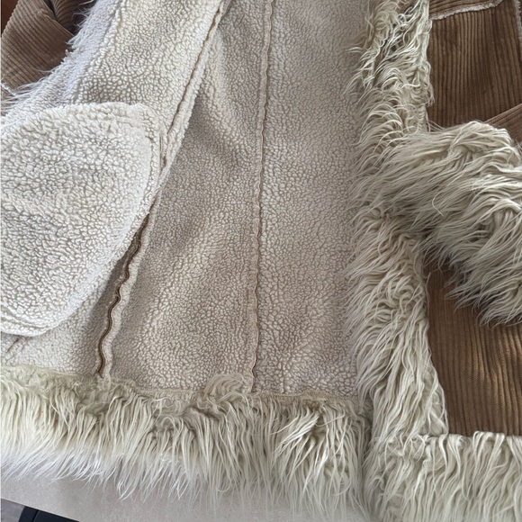 Vintage Corduroy Jacket with Faux Fur Trim - Picture 3 of 4